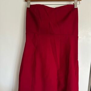 Forever 21 red sweetheart strapless bodycon dress